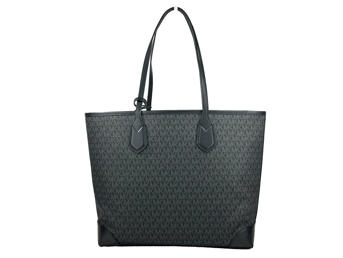 Eva Large Stripe Travel Tote Bag Plus Pouch Black
